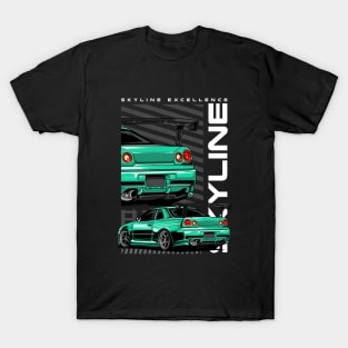 R34 Skyline GTR JDM Car T-Shirt